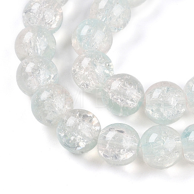 Transparent Crackle Glass Bead Strands GLAA-T025-8mm-02H-1