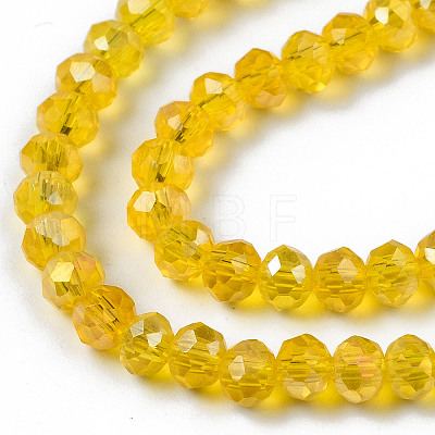 Electroplate Glass Beads Strands EGLA-A034-T4mm-B20-1