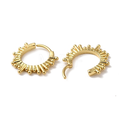 Rack Plating Brass Sun Hoop Earrings for Women EJEW-Z019-29G-1