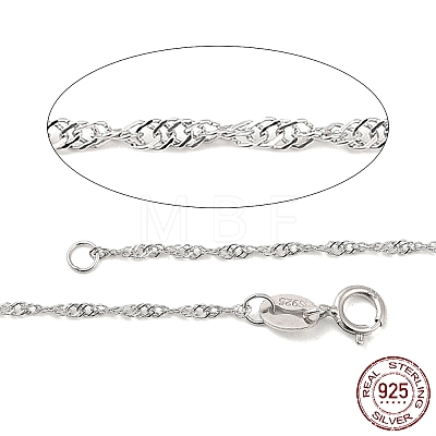 925 Sterling Silver Rope Chains Necklaces STER-E007-2C-1