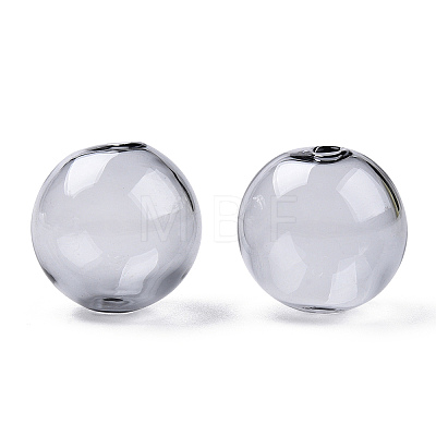 Transparent Blow High Borosilicate Glass Globe Beads X-GLAA-T003-09G-1