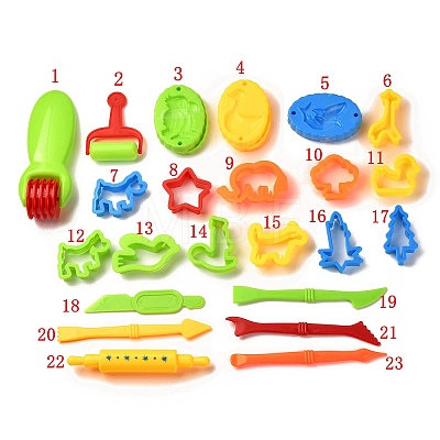 Mixed Plastic Plasticine Tools DIY-P024-A01-1