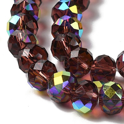 AB Color Plated Transparent Electroplate Beads Strands EGLA-H104-06L-1