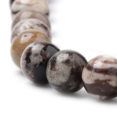 Natural Zebra Jasper Beads Strands X-G-S259-30-6mm-1