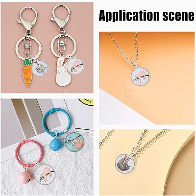 Alloy Glass Pendants PALLOY-CA0001-23-1