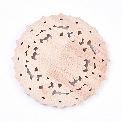 Rubber Wood Carved Onlay Applique Craft WOOD-WH0100-55A-1