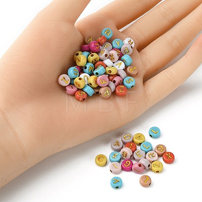 Opaque Mixed Color Acrylic Beads MACR-YW0002-48A-1