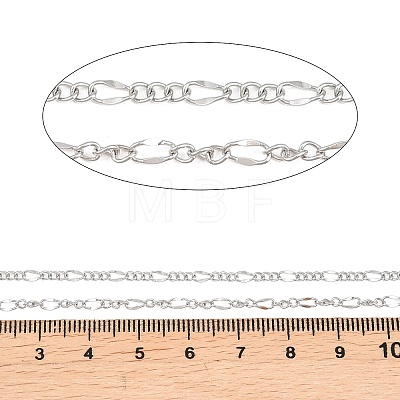 304 Stainless Steel Figaro Chains CHS-P028-13P-1