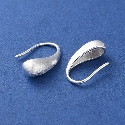 999 Fine Silver Teardeop Dangle Earrings EJEW-P296-29S-1