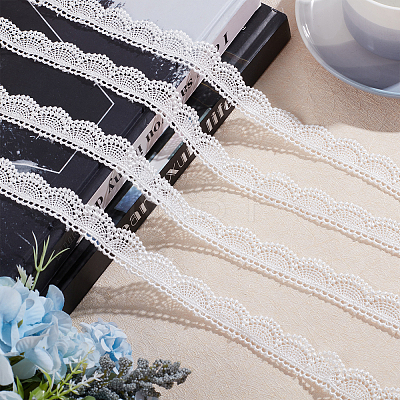 Lace Polyester Ribbons OCOR-WH0066-62-1