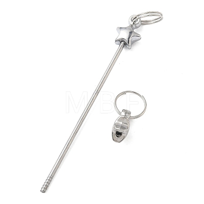 Iron Beadable Keychain Bar IFIN-F164-03-1
