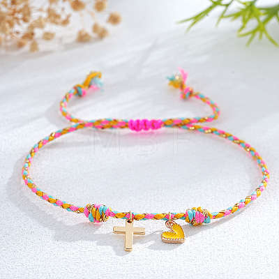 Brass Charm Bracelets LU5248-6-1