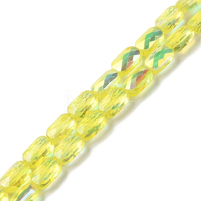 Transparent Electroplate Glass Beads Strands GLAA-Q099-G01-11-1