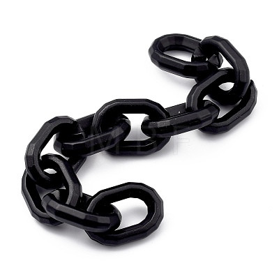 Handmade Spray Painted CCB Plastic Cable Chains AJEW-JB00736-1