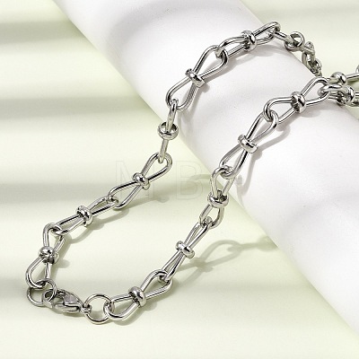 304 Stainless Steel Link Chain Bracelet & Necklace Jewelry Sets SJEW-L199-10P-1
