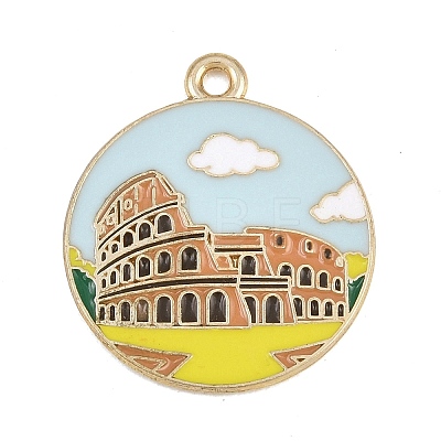 Alloy Enamel Pendants FIND-E054-06B-1
