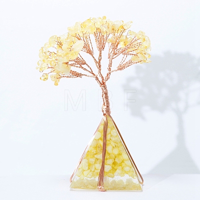 Natural Citrine Tree of Life Feng Shui Ornaments TREE-PW0001-19C-1