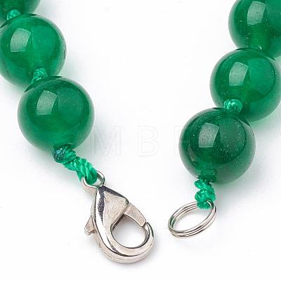 Natural Malaysia Jade Beaded Necklaces NJEW-S404-18-1