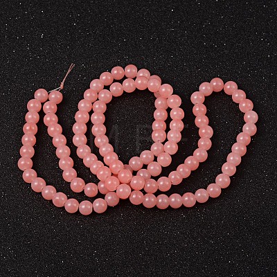 Imitation Jade Glass Beads Strands X-DGLA-S076-8mm-07-1