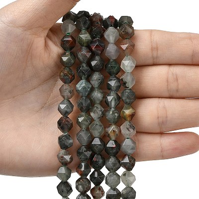 Natural African Bloodstone Beads Strands G-Z119-A28-02-1