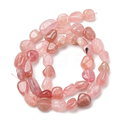 Natural Madagascar Rose Quartz Beads Strands G-Q060-E21-01-1