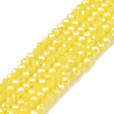 Electroplate Glass Beads Strands EGLA-A044-P1mm-B04-1