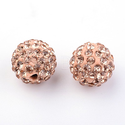 Grade A Rhinestone Pave Disco Ball Beads RB-Q105-8-1