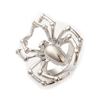 Alloy Spider Adjustable Ring for Halloween RJEW-O048-01P-1