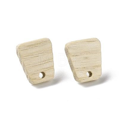 Ash Wood Stud Earring Findings EJEW-N017-011A-1