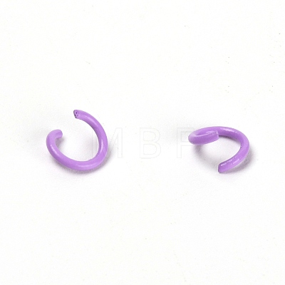 Baking Painted Metal Open Jump Rings FIND-TAC0001-24F-1