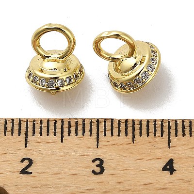 Brass Micro Pave Cubic Zirconia Cup Pearl Peg Bails Pin Pendants KK-S397-05A-1