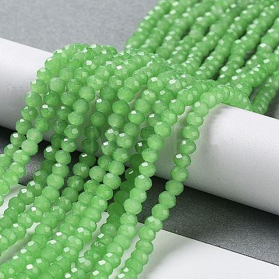 Baking Paint Imitation Jade Glass Bead Strands LS-DGLA-A034-J4MM-A9-1