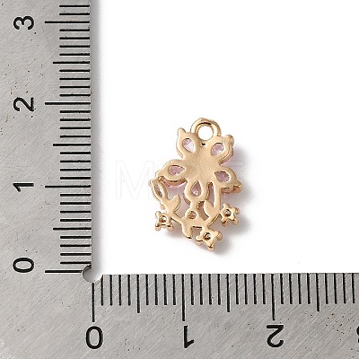 Brass Micro Pave Cubic Zirconia Pendants KK-C062-063G-1