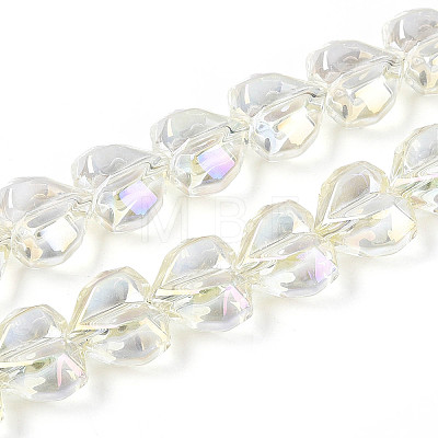 Electroplate Transparent Glass Beads Strands EGLA-B012-AB12-1