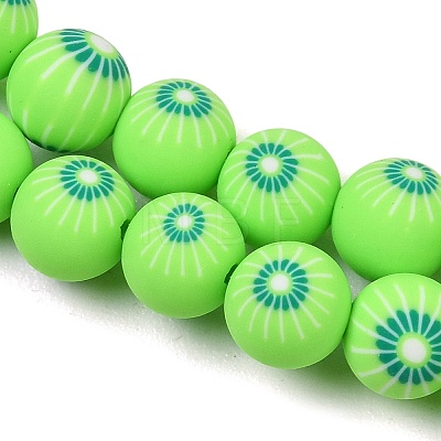 Handmade Polymer Clay Beads Strands PY-CBAEC33-02O-1