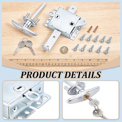 2 Sets 2 Styles Iron Garage Door Slide Lock FIND-TW0001-03-1