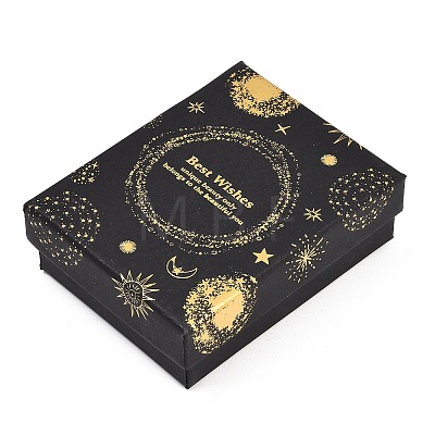 Gold Stamping Planet Cardboard Jewelry Packaging Boxes CON-T002-01D-1