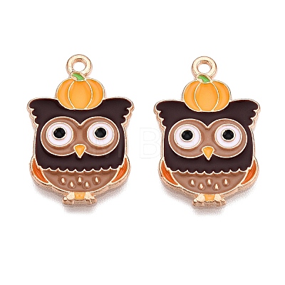 Thanksgiving Day Theme Alloy Enamel Pendants ENAM-T020-35D-1