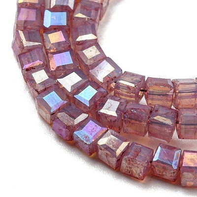 Baking Painted Glass Beads Strands DGLA-F002-05-1