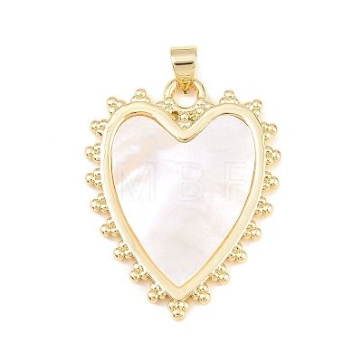 Natural White Shell Pendants KK-C162-001A-G-1