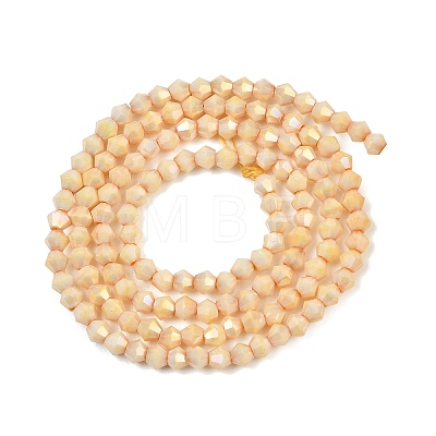 Electroplate Bicone Glass Beads Strands GL-T021-2.5x3mm-16-15-1