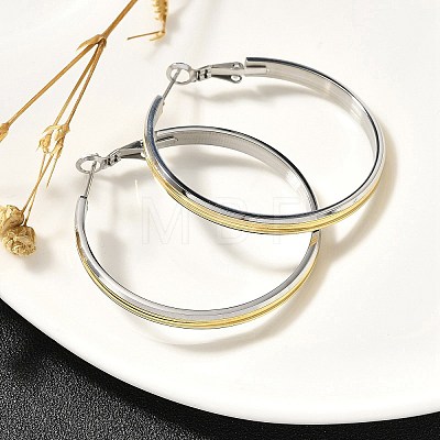 304 Stainless Steel Hoop Earrings for Women EJEW-C096-43GP-04-1