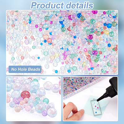  180G 6 Colors Transparent Glass Beads GLAA-PH0003-06-1
