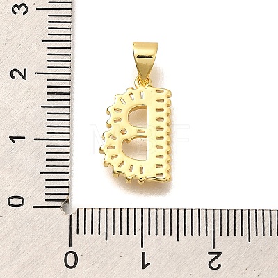 Rack Plating Brass Micro Pave Cubic Zirconia Pendants KK-L226-100G-B-1