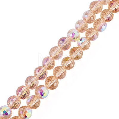 1 Strand Electroplate Transparent Glass Beads Strands EGLA-TADJ0001-15C-1