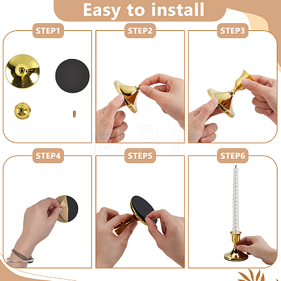 18Pcs Aluminium & Iron Candle Holders AJEW-WA0004-85A-1