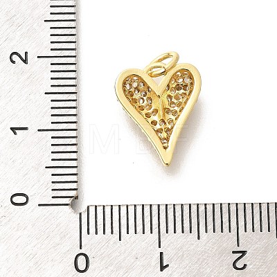 Brass Micro Pave Clear Cubic Zirconia Pendants KK-L225-035G-1