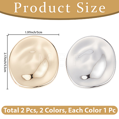 2Pcs 2 Colors Alloy Brooches JEWB-CP0001-58-1