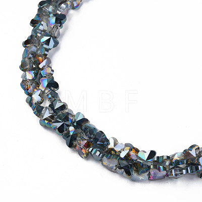 Electroplate Transparent Glass Beads Strands EGLA-N002-20A-D06-1