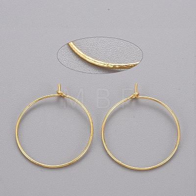 Brass Hoop Earrings LS-KK-T032-005G-1